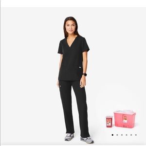Figs Scrubs Set Black Small